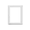 GoodHome Fenêtre 1 vantail oscillo-battante, tirant droit double vitrage en PVC blanc l.85 x H.108 cm