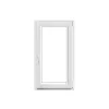 GoodHome Fenêtre 1 vantail oscillo-battante, tirant droit double vitrage en PVC blanc l.65 x H.108 cm
