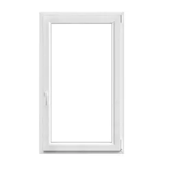 Fenêtre 1 vantail oscillo-battante, tirant droit double vitrage en PVC blanc l.85 x H.138 cm-GoodHome Clearance
