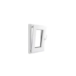 Fenêtre 1 vantail oscillo-battante, tirant gauche double vitrage en PVC blanc l.45 x H.68 cm-GoodHome Clearance