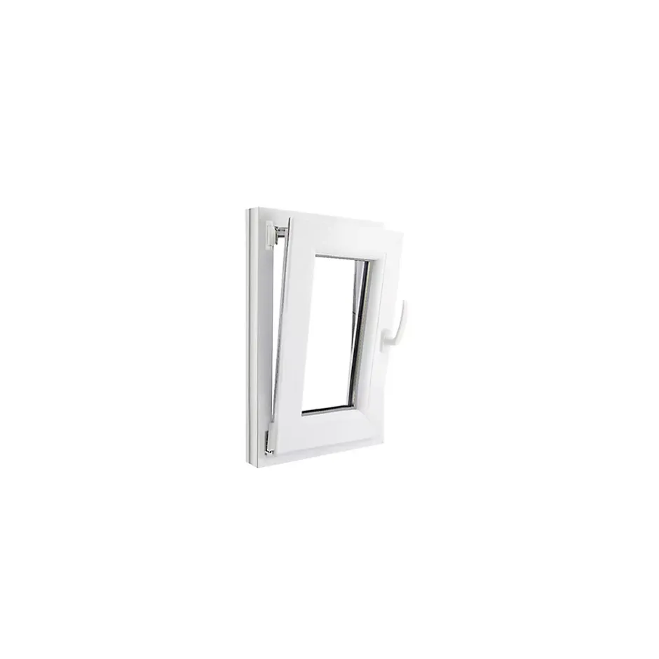 Fenêtre 1 vantail oscillo-battante, tirant gauche double vitrage en PVC blanc l.45 x H.68 cm-GoodHome Clearance