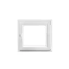 Fenêtre 1 vantail oscillo-battante, tirant droit double vitrage en PVC blanc l.85 x H.78 cm-GoodHome Online