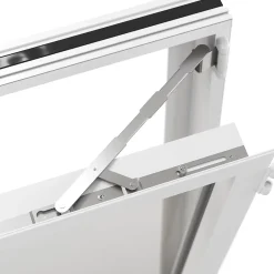 Fenêtre 1 vantail oscillo-battante, tirant droit double vitrage en aluminium blanc l.43 x H.67 cm-GoodHome Clearance