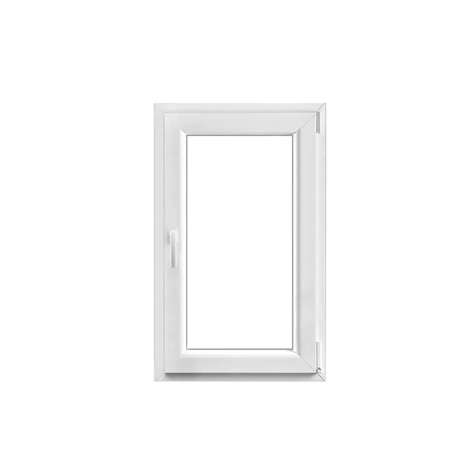 GoodHome Fenêtre 1 vantail oscillo-battante, tirant droit double vitrage en PVC blanc l.65 x H.98 cm