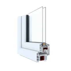 GoodHome Fenêtre 1 vantail oscillo-battante, tirant droit double vitrage en PVC blanc l.45 x H.68 cm