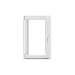 Fenêtre 1 vantail oscillo-battante, tirant gauche double vitrage en PVC blanc l.65 x H.98 cm-GoodHome Sale