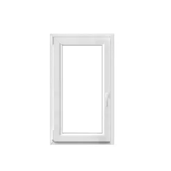 Fenêtre 1 vantail oscillo-battante, tirant gauche double vitrage en PVC blanc l.65 x H.108 cm-GoodHome Clearance