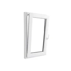 Fenêtre 1 vantail oscillo-battante, tirant gauche double vitrage en PVC blanc l.65 x H.108 cm-GoodHome Clearance