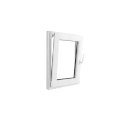 Fenêtre 1 vantail oscillo-battante, tirant gauche double vitrage en PVC blanc l.55 x H.78 cm-GoodHome Hot