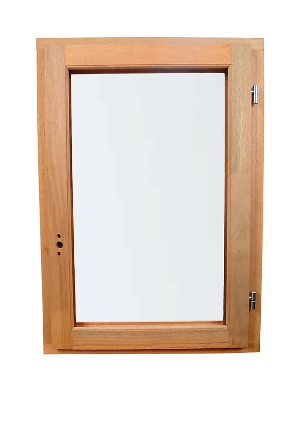 GoodHome Fenêtre 1 vantail tirant droit double vitrage en bois marron l.65 x H.62,8 cm