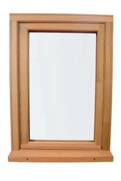 Fenêtre 1 vantail tirant droit double vitrage en bois marron l.65 x H.77,8 cm-GoodHome Clearance