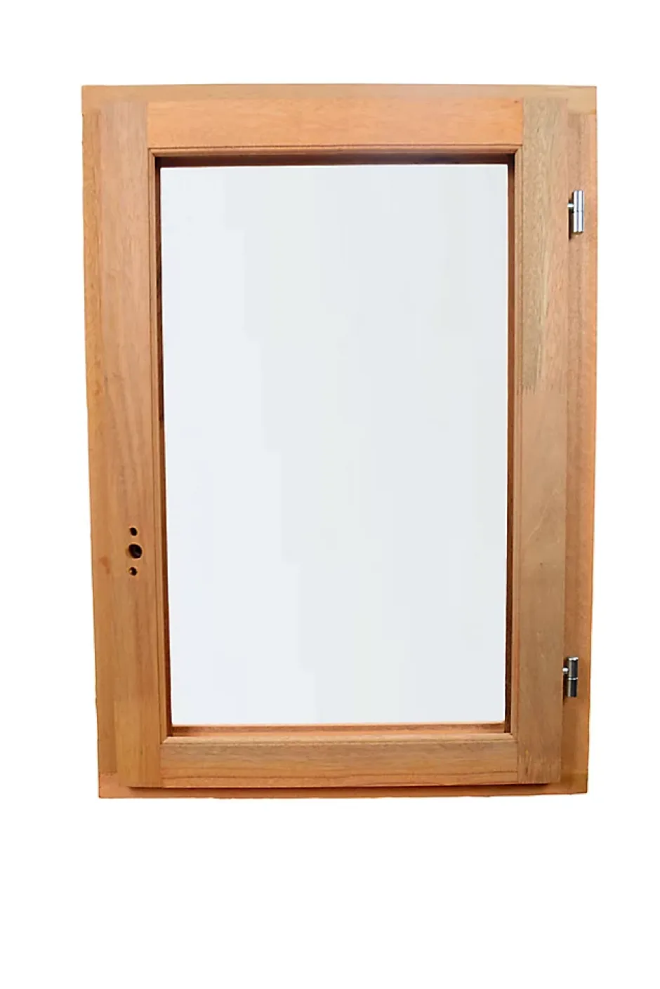 Fenêtre 1 vantail tirant droit double vitrage en bois marron l.65 x H.97,8 cm-GoodHome New