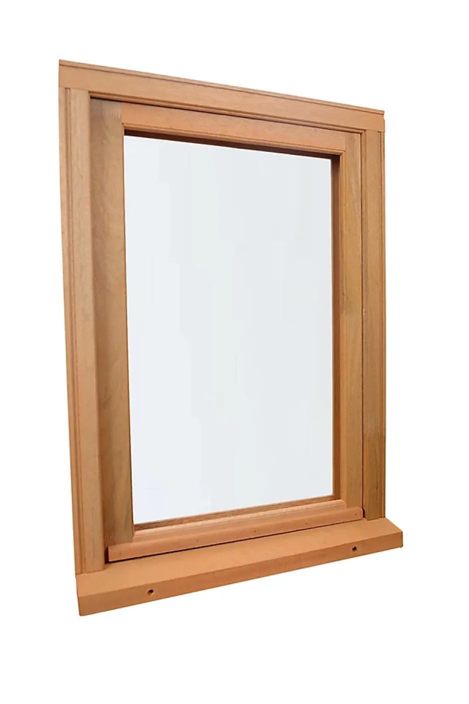 Fenêtre 1 vantail tirant droit double vitrage en bois marron l.65 x H.97,8 cm-GoodHome New