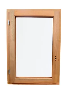 Fenêtre 1 vantail tirant gauche double vitrage en bois marron l.65 x H.77,8 cm-GoodHome Outlet