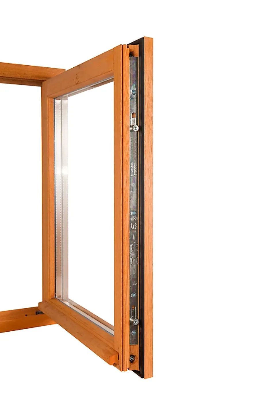 Fenêtre 1 vantail tirant gauche double vitrage en bois marron l.45 x H.47,8 cm-GoodHome Discount