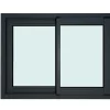 Fenêtre 2 vantaux coulissante double vitrage en aluminium gris l.103 x H.77 cm-GoodHome Clearance