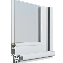 Fenêtre 2 vantaux coulissante double vitrage en aluminium blanc l.123 x H.102 cm-GoodHome New