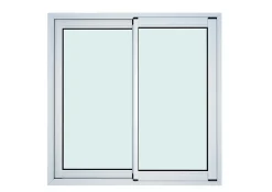 Fenêtre 2 vantaux coulissante double vitrage en aluminium blanc l.123 x H.127 cm-GoodHome Best