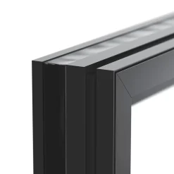 Fenêtre 2 vantaux oscillo-battante, tirant droit double vitrage en aluminium gris l.123 x H.117 cm-GoodHome New