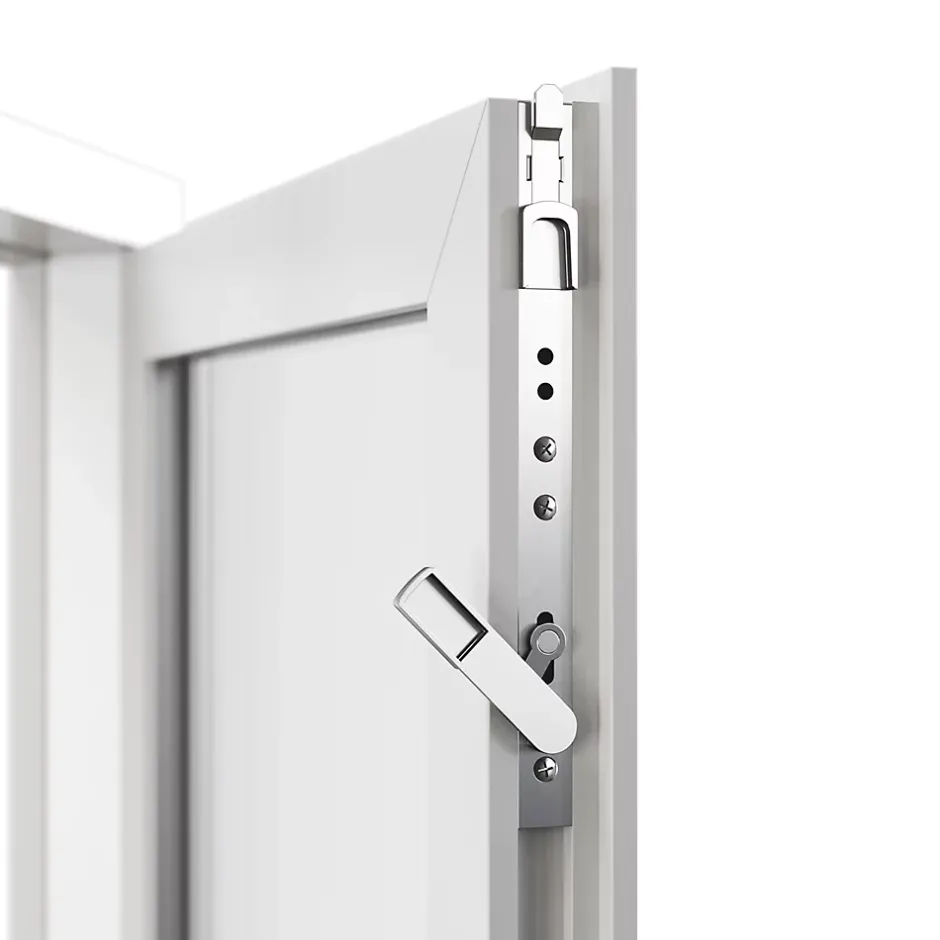 Fenêtre 2 vantaux oscillo-battante, tirant droit double vitrage en PVC blanc l.145 x H.128 cm-GoodHome Hot