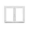 Fenêtre 2 vantaux oscillo-battante, tirant droit double vitrage en PVC blanc l.125 x H.98 cm-GoodHome Online