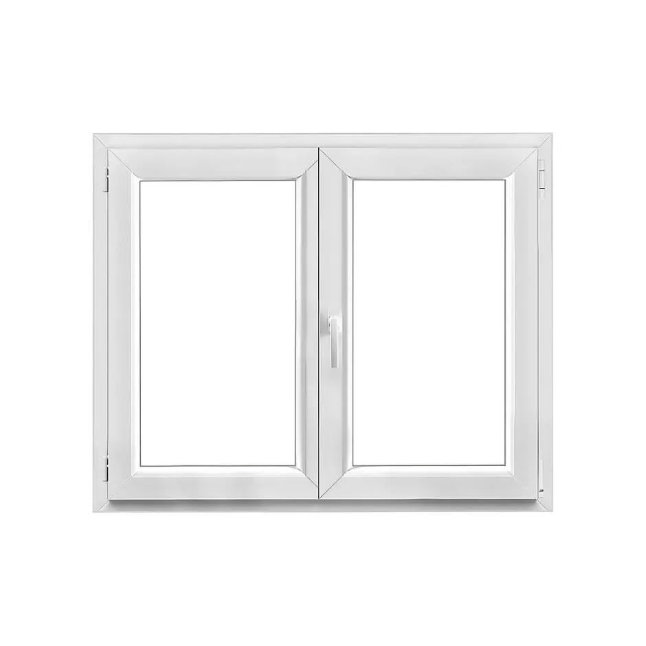 Fenêtre 2 vantaux oscillo-battante, tirant droit double vitrage en PVC blanc l.125 x H.98 cm-GoodHome Online