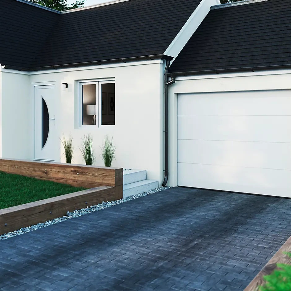 GoodHome Fenêtre 2 vantaux oscillo-battante, tirant droit double vitrage en PVC blanc l.105 x H.138 cm