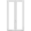 Fenêtre 2 vantaux oscillo-battante, tirant droit double vitrage en PVC blanc l.105 x H.178 cm-GoodHome Discount