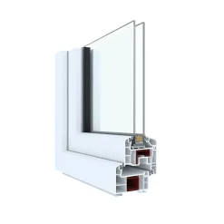 Fenêtre 2 vantaux oscillo-battante, tirant droit double vitrage en PVC blanc l.105 x H.178 cm-GoodHome Discount