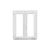 GoodHome Fenêtre 2 vantaux oscillo-battante, tirant droit double vitrage en PVC blanc l.85 x H.98 cm