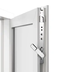 GoodHome Fenêtre 2 vantaux oscillo-battante, tirant droit double vitrage en PVC blanc l.85 x H.98 cm