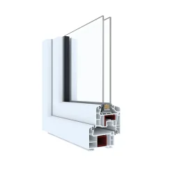 GoodHome Fenêtre 2 vantaux oscillo-battante, tirant droit double vitrage en PVC blanc l.85 x H.98 cm