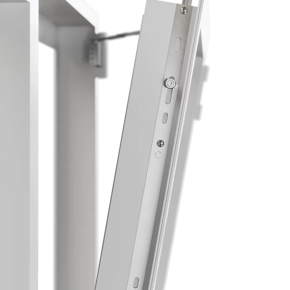 GoodHome Fenêtre 2 vantaux oscillo-battante, tirant droit double vitrage en aluminium blanc l.123 x H.127 cm