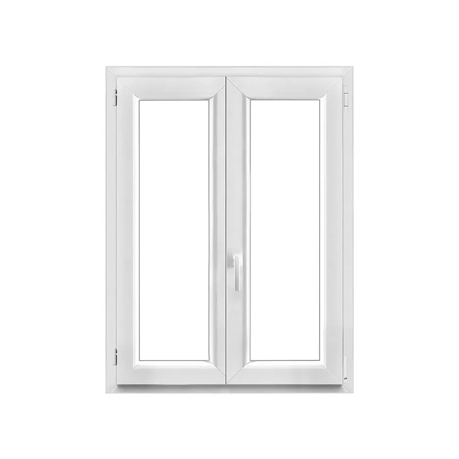 GoodHome Fenêtre 2 vantaux oscillo-battante, tirant droit double vitrage en PVC blanc l.95 x H.118 cm