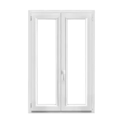 GoodHome Fenêtre 2 vantaux oscillo-battante, tirant droit double vitrage en PVC blanc l.95 x H.138 cm