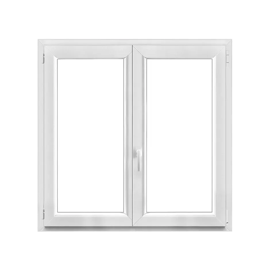 Fenêtre 2 vantaux oscillo-battante, tirant droit double vitrage en PVC blanc l.125 x H.108 cm-GoodHome Online
