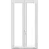 GoodHome Fenêtre 2 vantaux oscillo-battante, tirant droit double vitrage en PVC blanc l.95 x H.168 cm