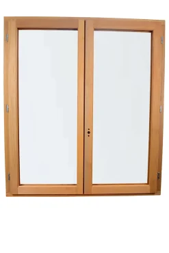 Fenêtre 2 vantaux tirant droit double vitrage en bois marron l.125 x H.97,8 cm-GoodHome Online