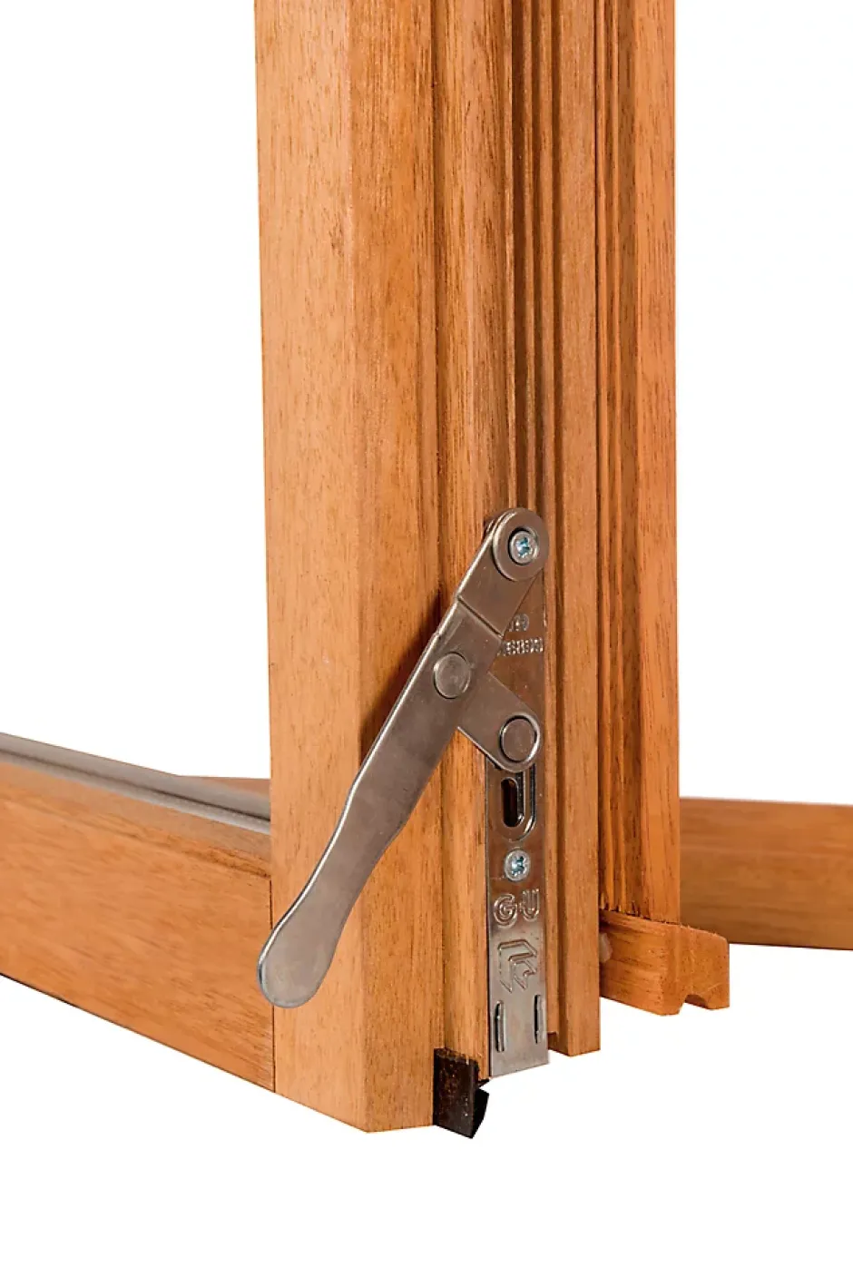 Fenêtre 2 vantaux tirant droit double vitrage en bois marron l.145 x H.137,8 cm-GoodHome New