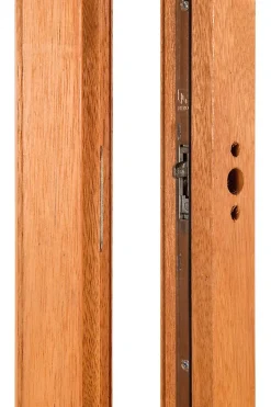 Fenêtre 2 vantaux tirant droit double vitrage en bois marron l.145 x H.137,8 cm-GoodHome New