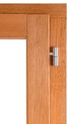 GoodHome Fenêtre 2 vantaux tirant droit double vitrage en bois marron l.105 x H.137,8 cm