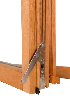 GoodHome Fenêtre 2 vantaux tirant droit double vitrage en bois marron l.105 x H.117,8 cm