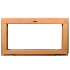 GoodHome Fenêtre abattante par le haut double vitrage en bois marron l.85 x H.47,8 cm