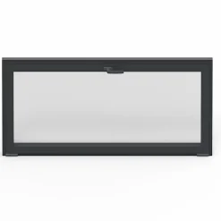 Fenêtre abattante par le haut double vitrage en aluminium gris l.63 x H.47 cm-GoodHome Best