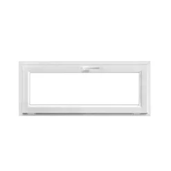 Fenêtre abattante par le haut double vitrage en PVC blanc l.125 x H.63 cm-GoodHome Sale