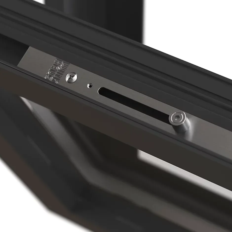 Fenêtre abattante par le haut double vitrage en aluminium gris l.123 x H.47 cm-GoodHome