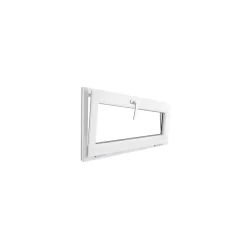 Fenêtre abattante par le haut double vitrage en PVC blanc l.85 x H.48 cm-GoodHome Sale
