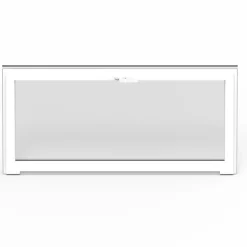 GoodHome Fenêtre abattante par le haut double vitrage en aluminium blanc l.103 x H.47 cm