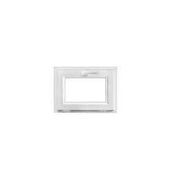 GoodHome Fenêtre abattante par le haut double vitrage en PVC blanc l.65 x H.48 cm