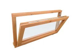 Fenêtre abattante par le haut double vitrage en bois marron l.125 x H.47,8 cm-GoodHome Hot